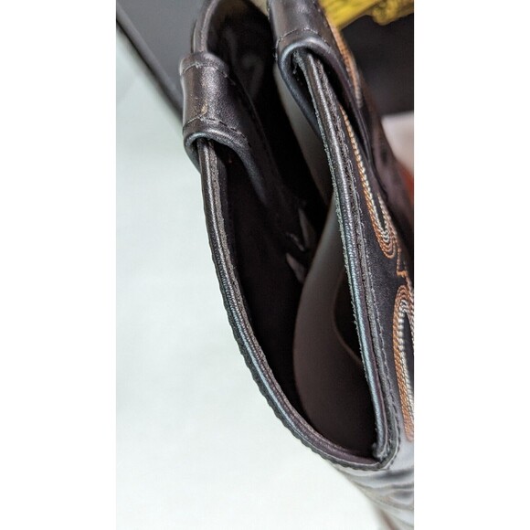 JB Dillon Reserve Men's Pro Rodeo Boots Size-(9.5 EW) Blk/Cherry Smooth #RB913 - Picture 9 of 16